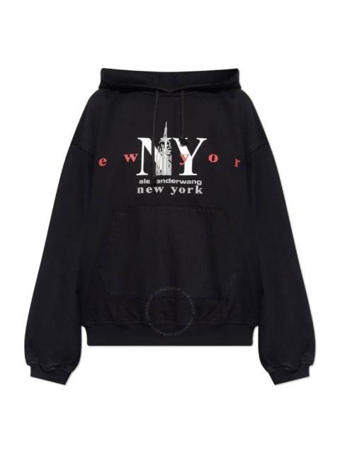 Alexander Wang Alexander Wang New York Logo Embroidered Hoodie