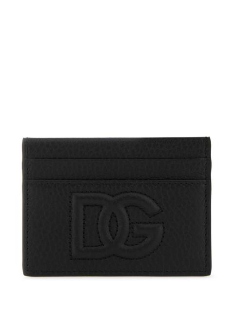 Dolce & Gabbana Dolce & Gabbana Men Black Leather Card Holder