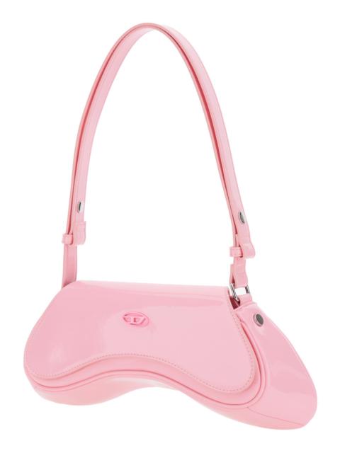 Diesel Diesel Women 'Play' Pink Shoulder Bag With Oval D Logo Detail On The Front In Ecoleather Woman