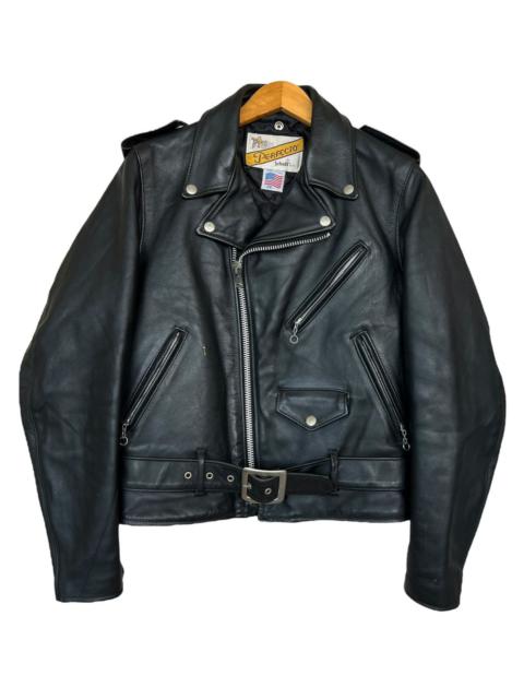 Vintage 80s Schott Perfecto Leather Black Jacket 618 Size 36