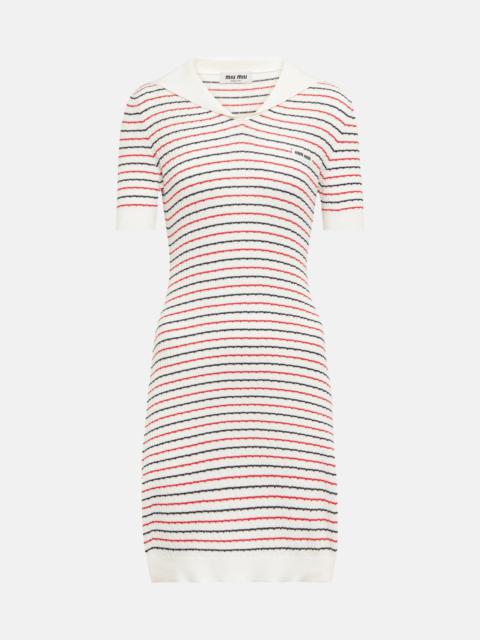 Miu Miu Striped cotton minidress