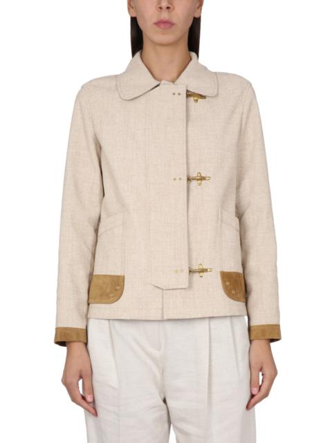 ジャケット Fay SS23 THREE-HOOK JACKET (NAW12463210_UXOC002) Other Designers FAY - Fay Women Three-Hook Jacket | luosophy
