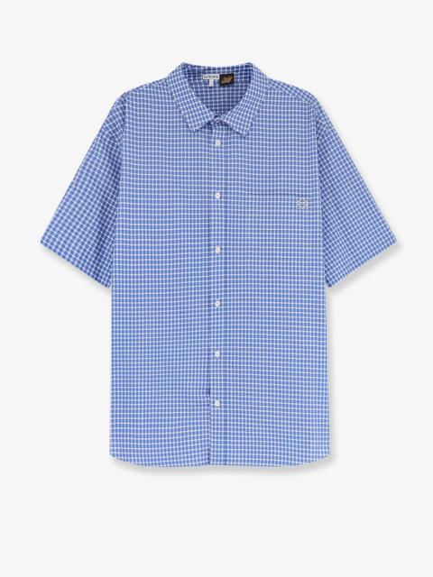 Loewe Loewe Paula's Ibiza Madras Cotton Shirt Blue