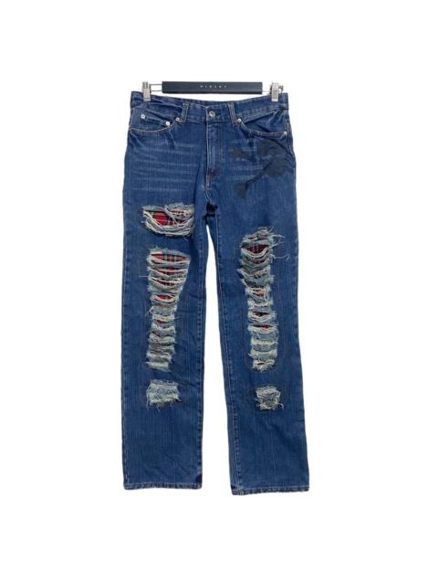 Hysteric Glamour Super Lovers Japan Denim Skull Distressed Jeans