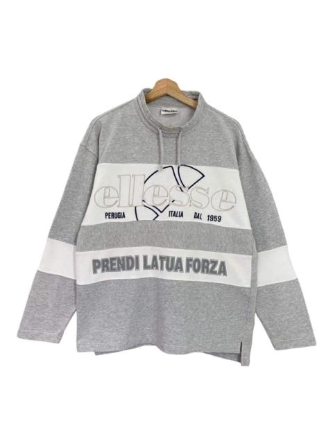Other Designers Vintage Ellesse Big Logo Embroidered Turtleneck Sweatshirt