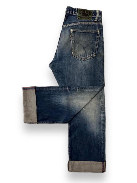 Other Designers Japanese Brand - Men Blue Blue Japan Selvedge Distress Dirty Washed Button à