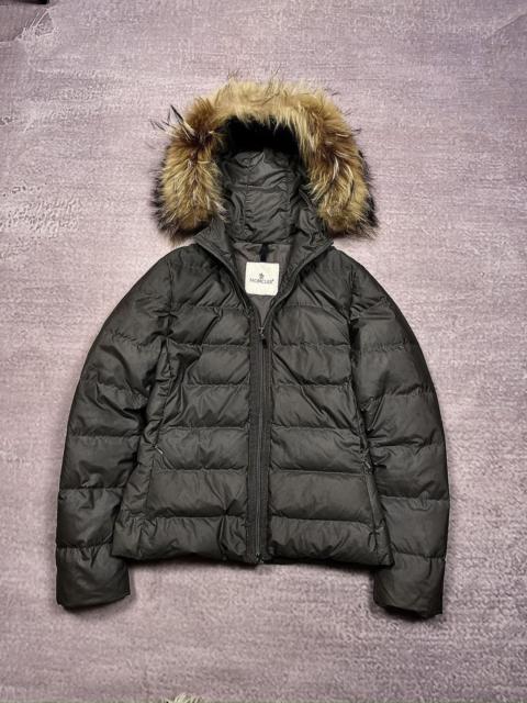 Vintage Moncler Down Jacket Real Fur Hood Women