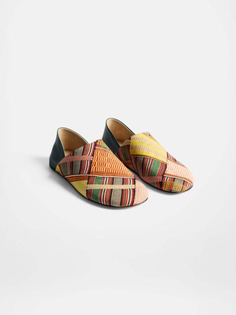 JW Anderson WOMENS SLIPPER MULES IN GREEN/MULTI