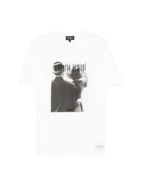 EMPORIO ARMANI Printed cotton t-shirt