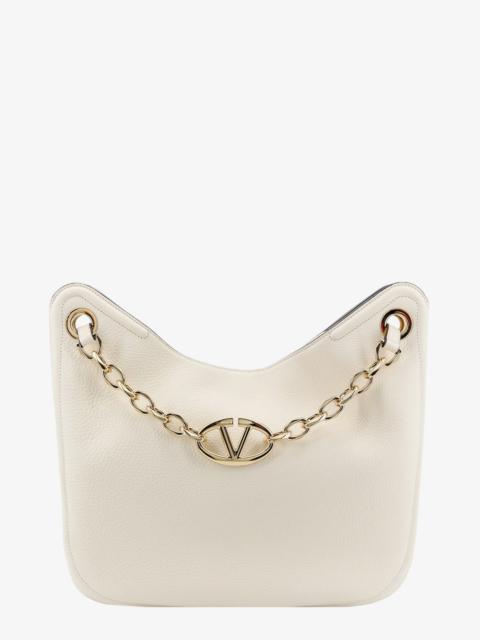 Valentino Leather Shoulder Bag With Vlogo Signature Detail