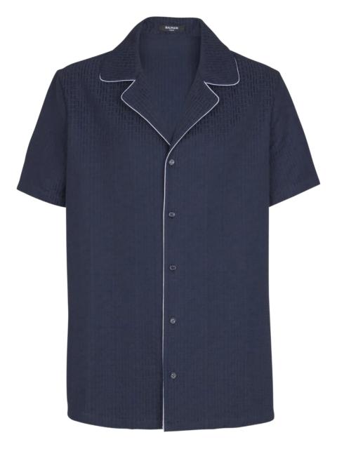 Balmain PB-monogram short-sleeve shirt