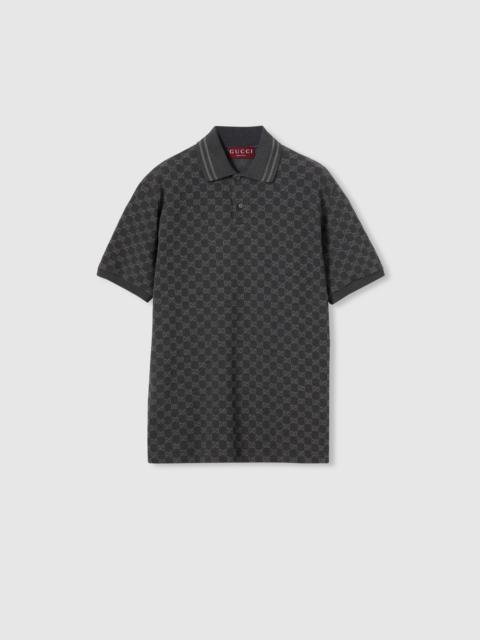 GUCCI GG cotton piquet jacquard polo shirt