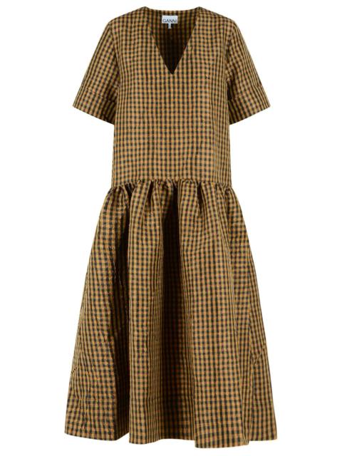 GANNI Ganni Two-Tone Polyester Dress Women