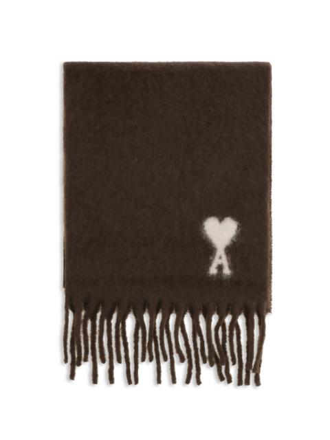 AMI Paris AMI Paris Ami De Coeur Scarf Marron Chocolat