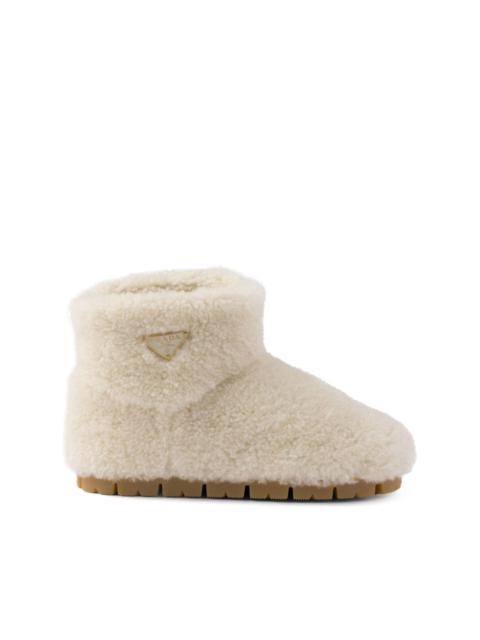 shearling booties