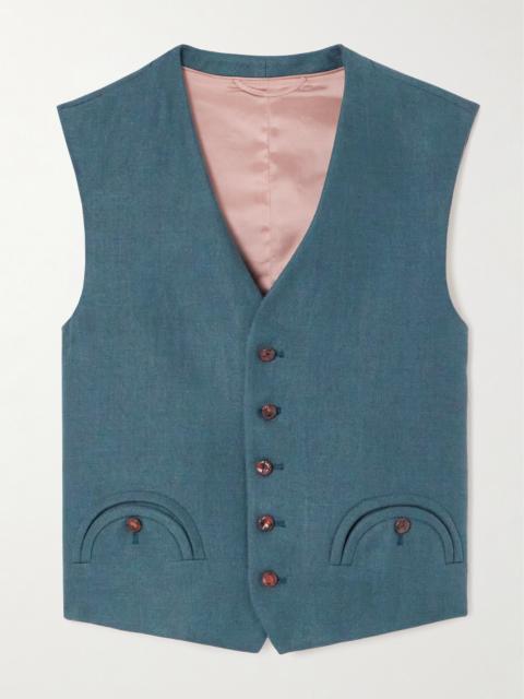 BLAZÉ MILANO Feral Herringbone Linen Vest