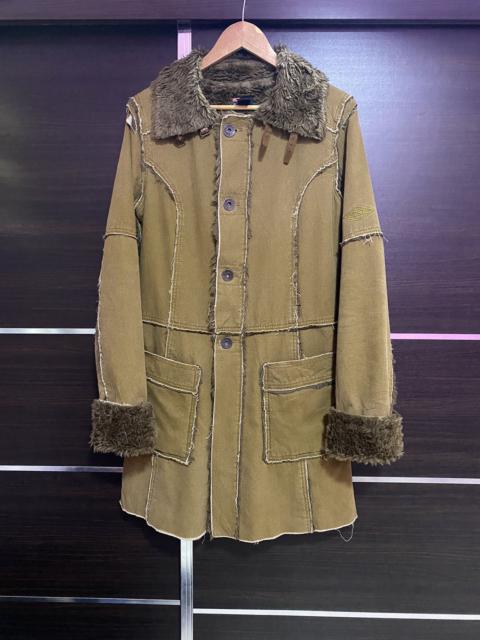 Diesel Diesel Black Gold Shearling Fur Parka Jacket