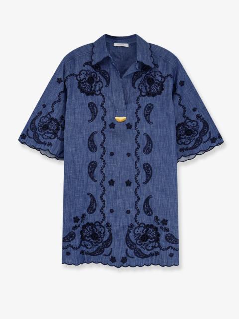 Zimmermann Zimmermann Aster Denim Mini Dress