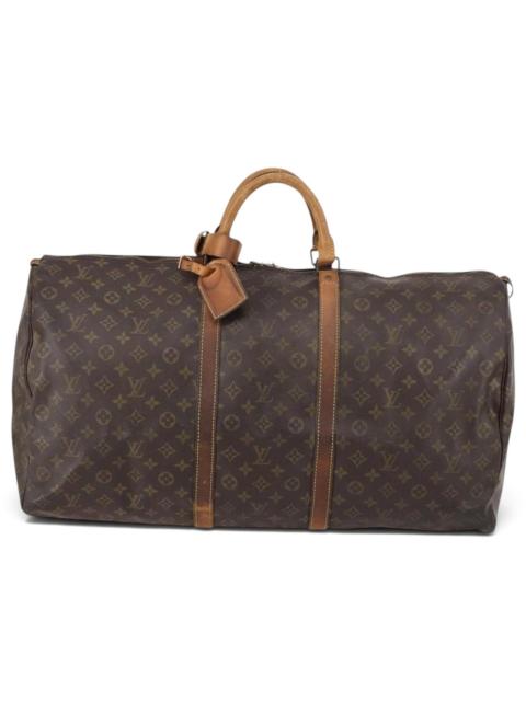 Louis Vuitton Keepall leather travel bag