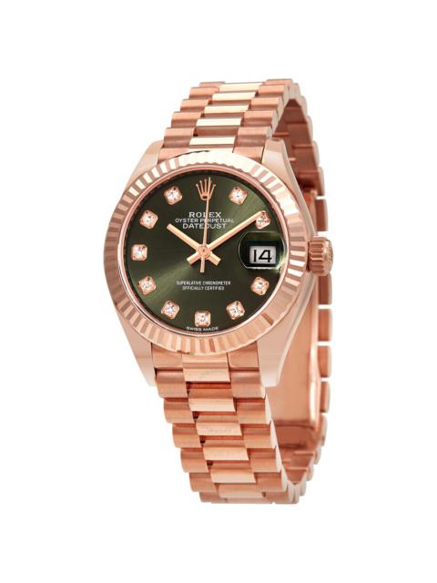 ROLEX Rolex Lady-Datejust Automatic Diamond Green Dial Ladies Watch 279175GNDP