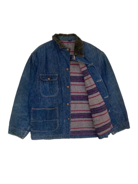 Other Designers Vintage 50s Sears Blanket Lined Denim Chore Jacket