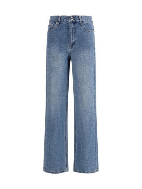 self-portrait Self-portrait Straight-leg Jeans With All-over Rhinestones