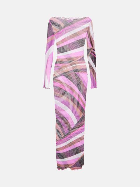 PUCCI Iride sheer tulle maxi dress