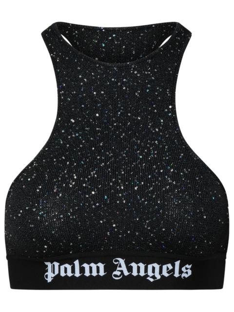 PALM ANGELS Woman Soire Top In Black Viscose Blend