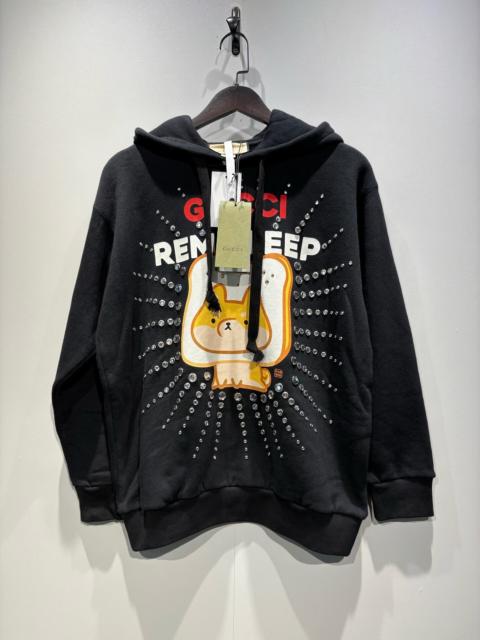 GUCCI Gucci new rhinestone toast dog hoodie