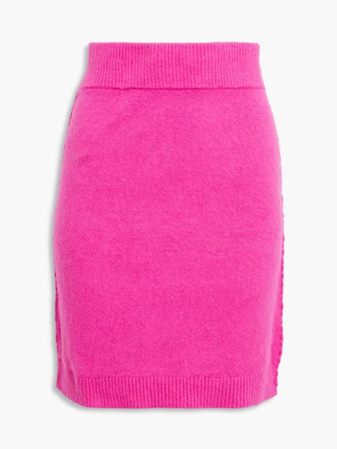 Helmut Lang Brushed cotton-blend mini skirt