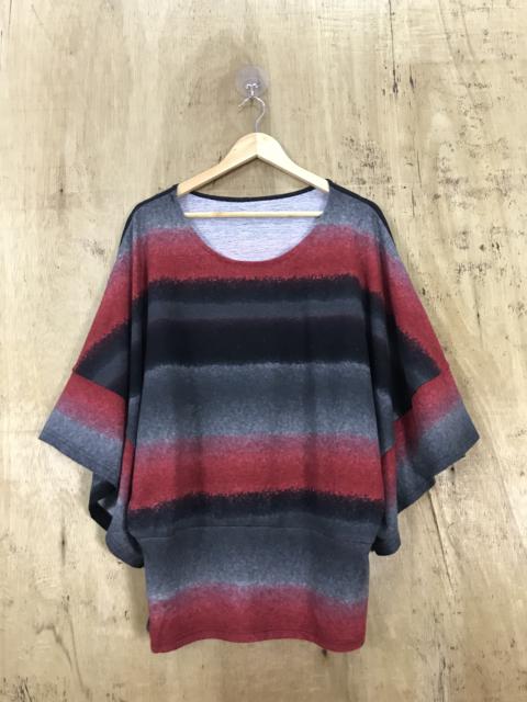 Other Designers Over The Stripes - Vintage Batwing Rainbow Striped Knit Sweater