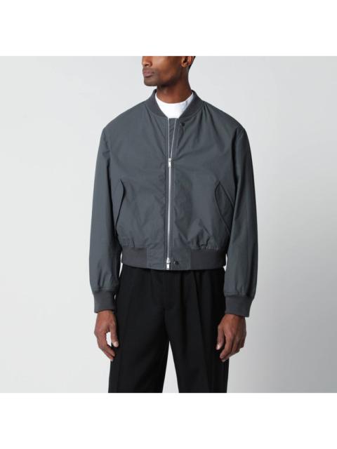 Jil Sander Jil Sander Grey Cotton Zip-Up Bomber Jacket Men