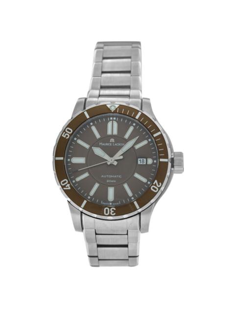 Other Designers Pre-owned Maurice Lacroix Miros Diver Automatic Brown Dial Men's Watch MI6028-SS072-730