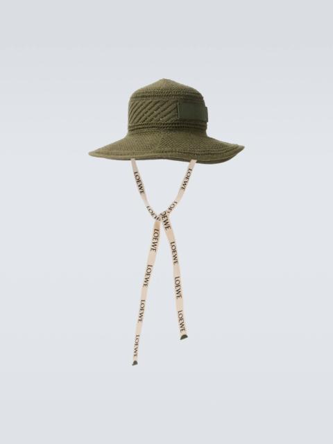 Knitted logo sun hat