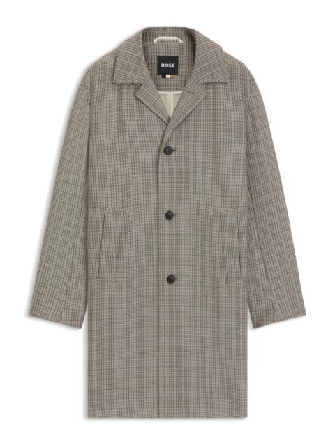 BOSS CLASSIC-FIT COAT WITH CHECK PATTERN