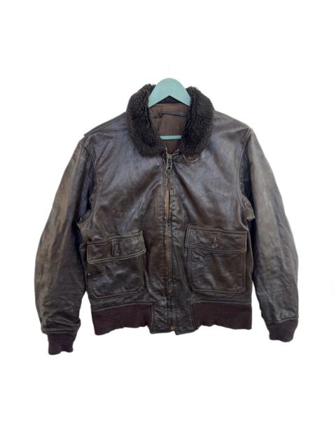 Other Designers Other - Vintage 80s US NAVY Type A-2 Leather Jacket