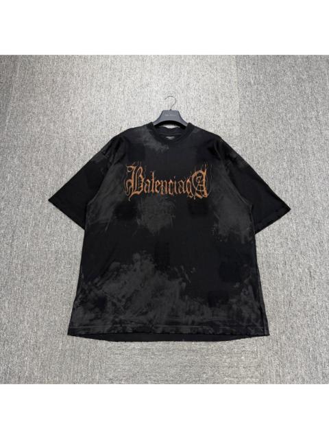 BALENCIAGA Balenciaga Sanskrit Letter Destruction Short Sleeve Top