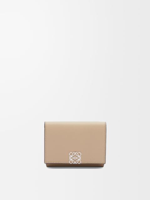 Loewe Anagram trifold wallet in pebble grained calfskin