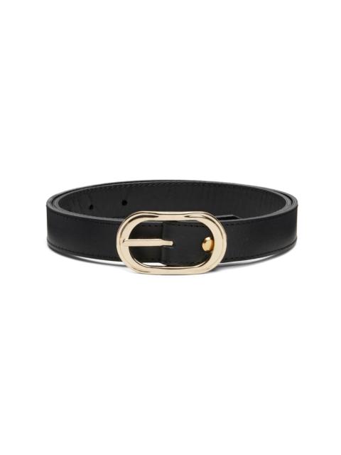 ERNEST W. BAKER Black Gold Buckle Belt