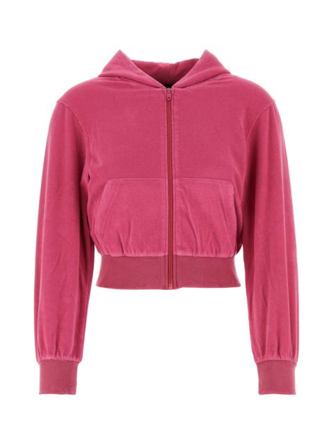BALENCIAGA Pink chenille sweatshirt