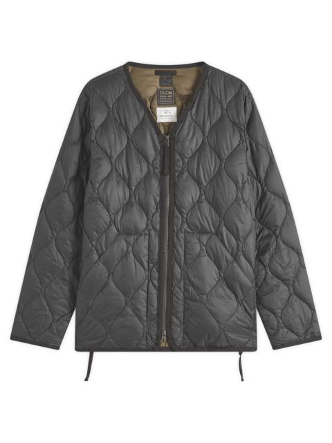 TAION Taion Military Zip V-Neck Softshell Down Jacket