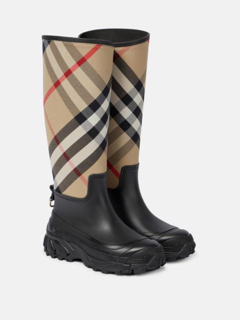Burberry House Check rubber rain boots