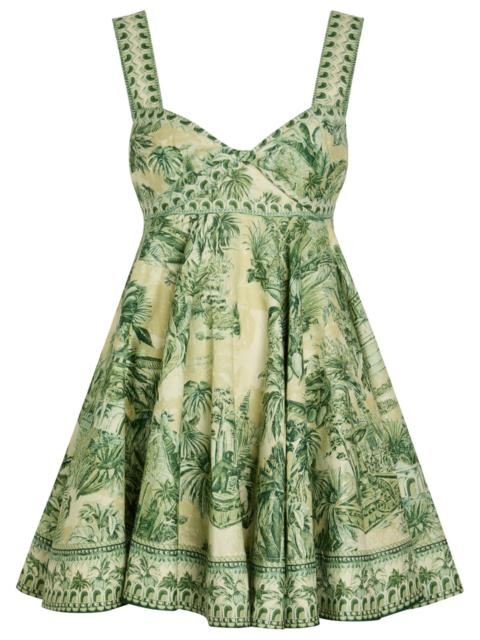 ALÉMAIS Alemais Sara Printed Cotton and Silk-blend Mini Dress