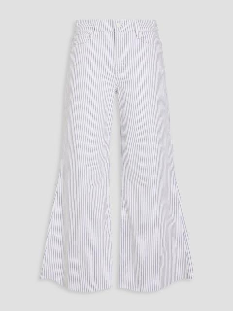 FRAME La Palazzo cropped striped high-rise wide-leg jeans