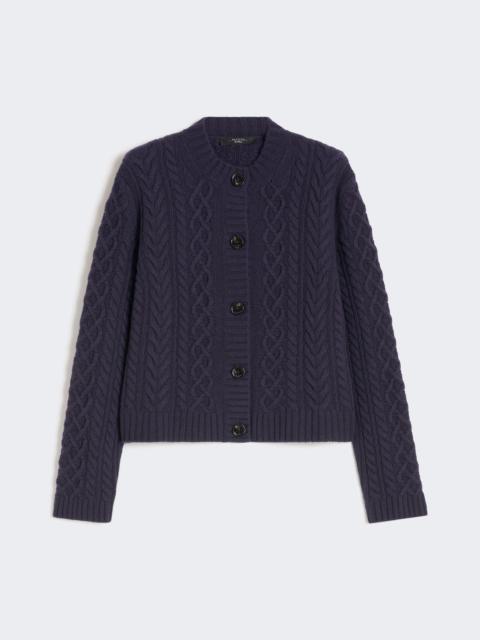 WEEKEND Max Mara ABITO Wool knit crew-neck cardigan