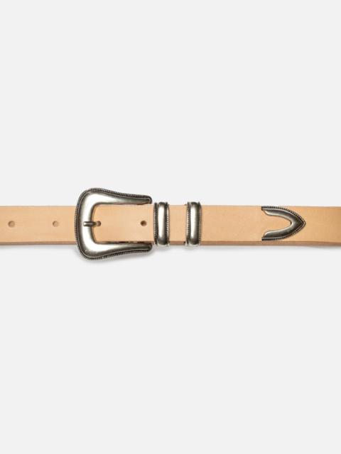 Nudie Jeans Western Silver Belt Natural