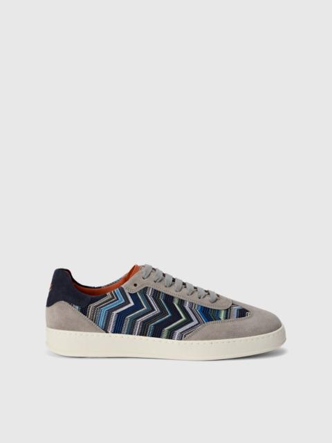 Missoni Zigzag fabric sneakers with suede inserts