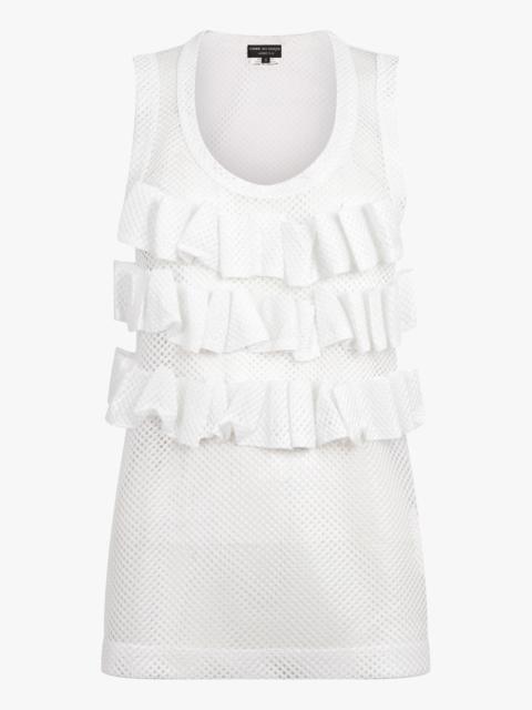 Comme Des Garçons MESH SINGLET TOP | WHITE