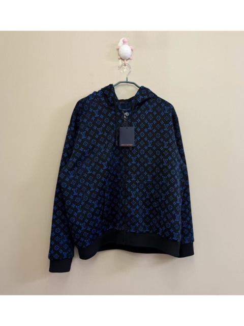 Louis Vuitton LOUIS VUITTON LV blue full logo zip-up jacket