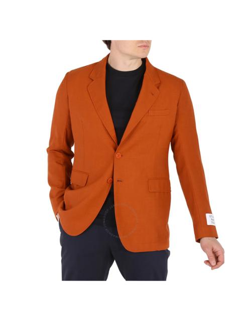 Étude Etudes Men's Wool Rust Plane Single Breasted Blazer